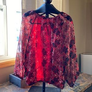 Tommy Hilfiger sheer paisley blouse. New with tags